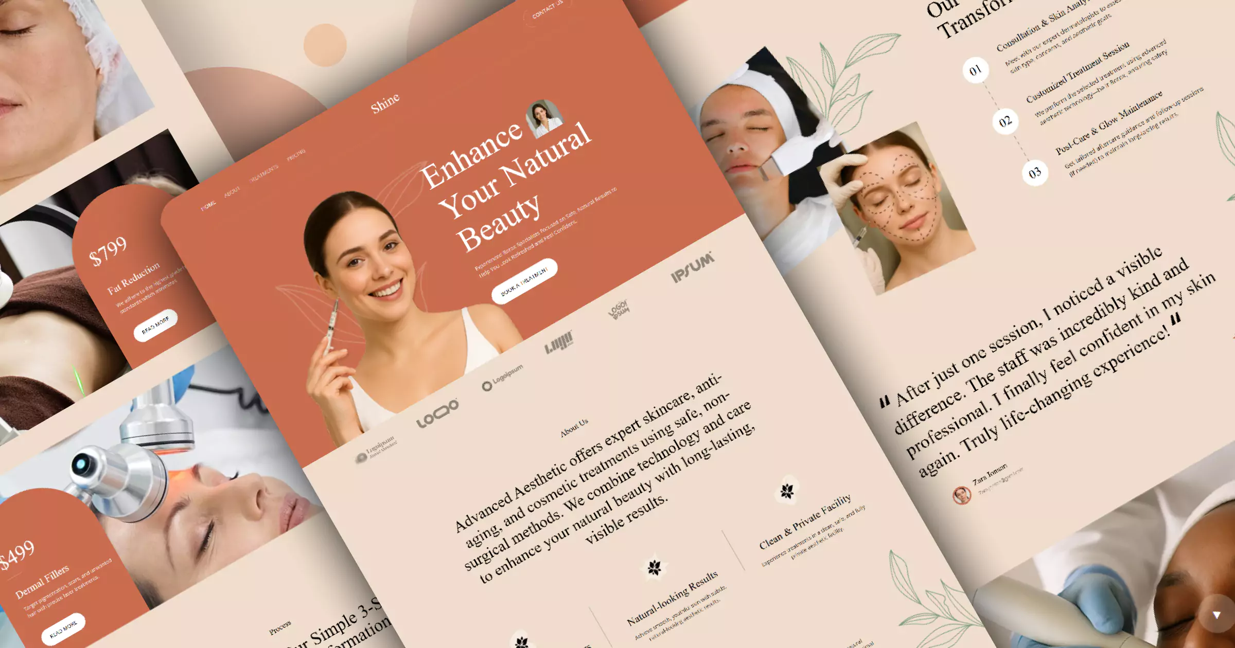 Shine – Elegant Aesthetic Clinic Website Banner