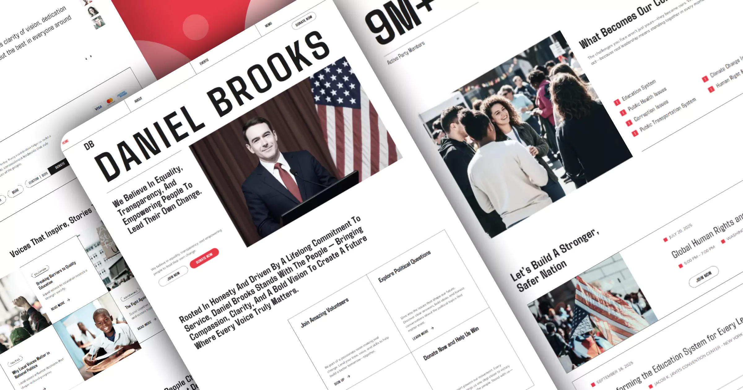 Daniel Brooks - Political Campaign Website Template Banner