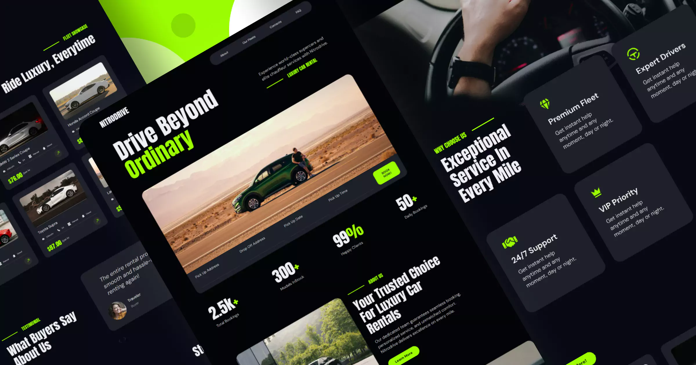 NitroDrive - Car Rental Service Template Banner