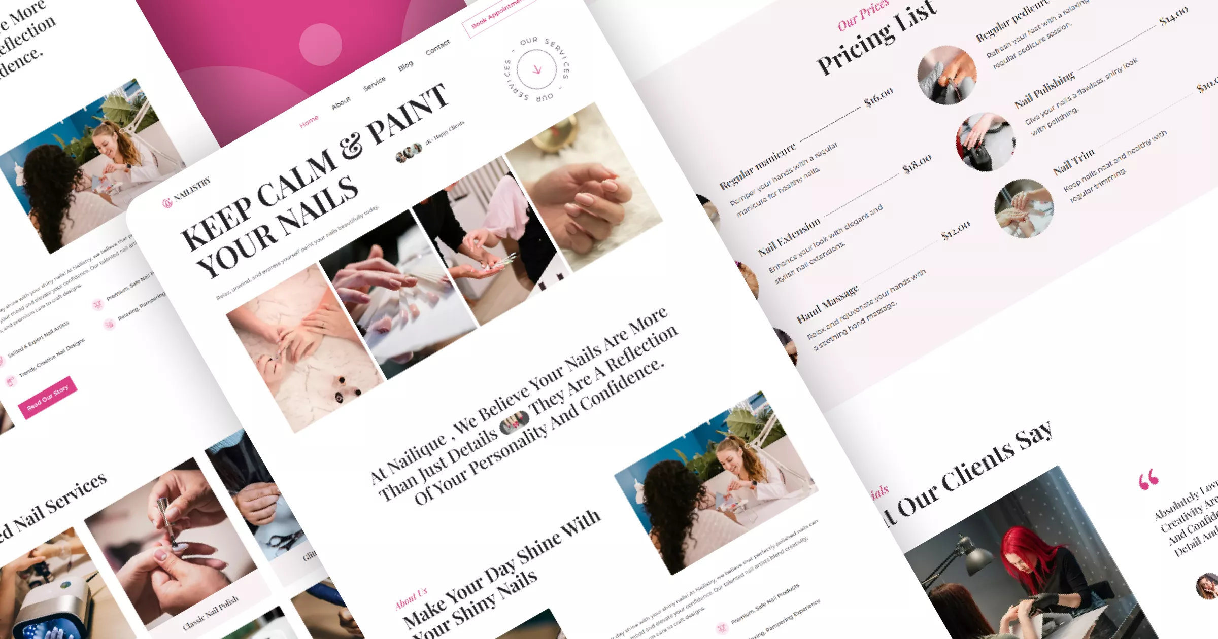 Nailistry - Nail salon website template Banner
