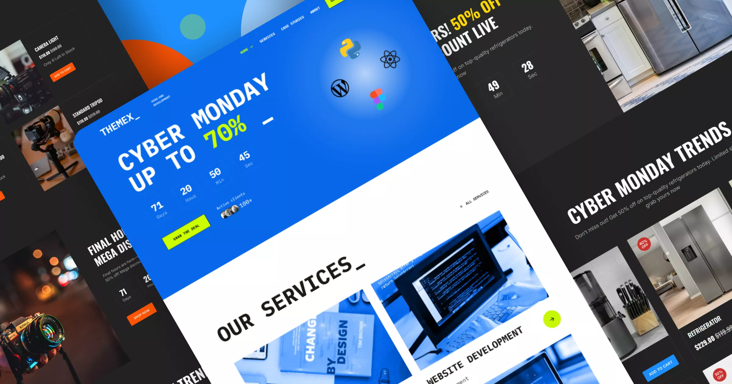 Cyber Monday Landing Page Templates Banner