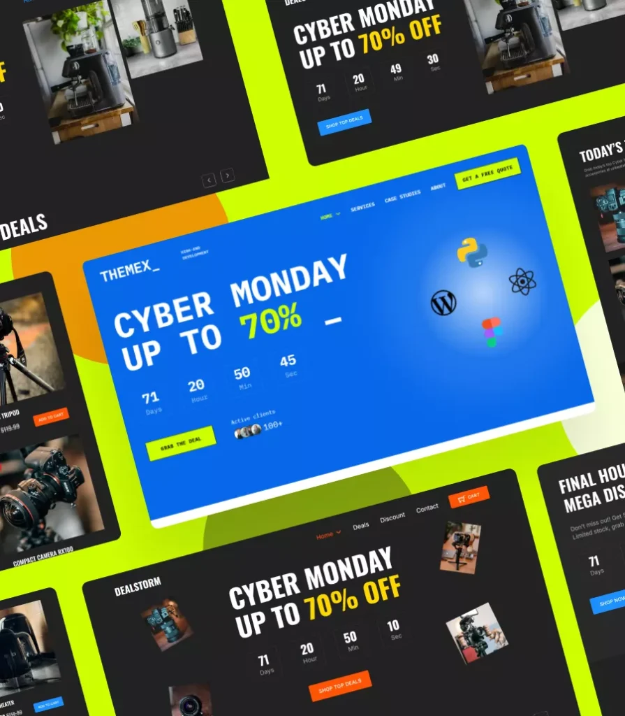 Cyber Monday Landing Page Templates Thumbnail