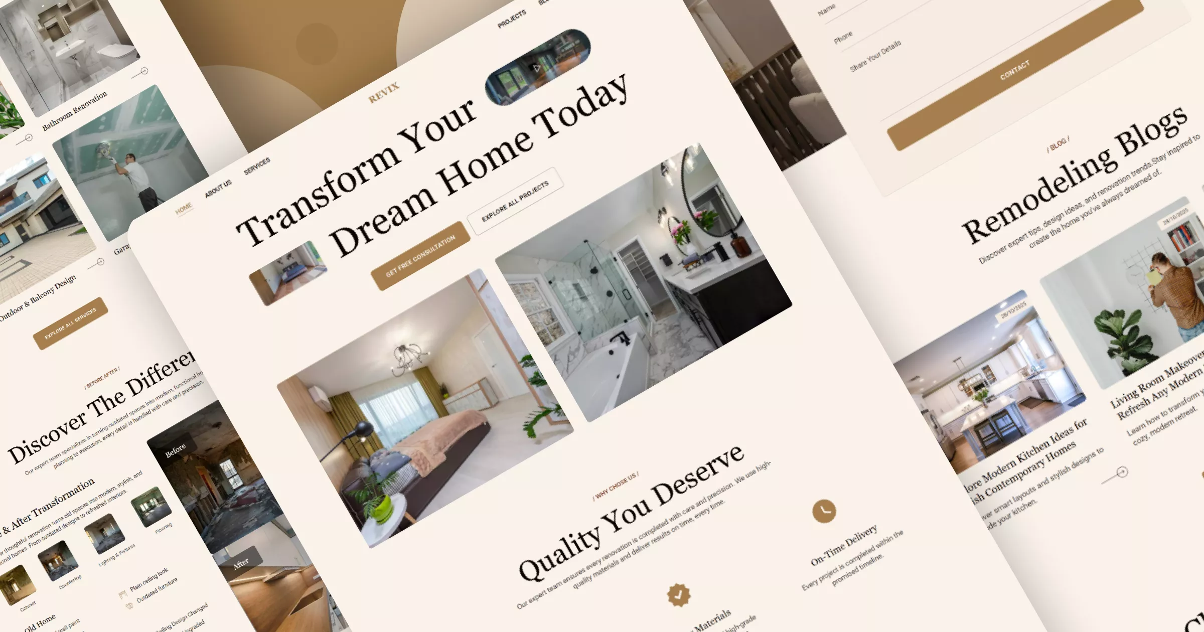 Revix – Renovation Website Template Banner