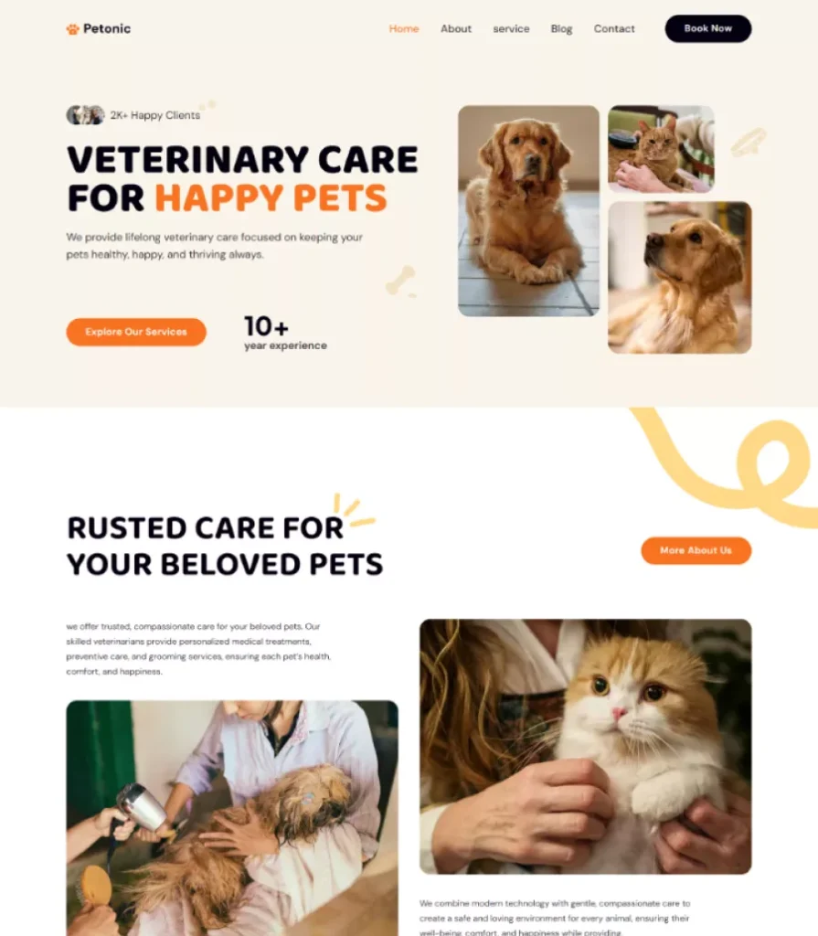 Petonic - Veterinary Website Templates Thumbnail