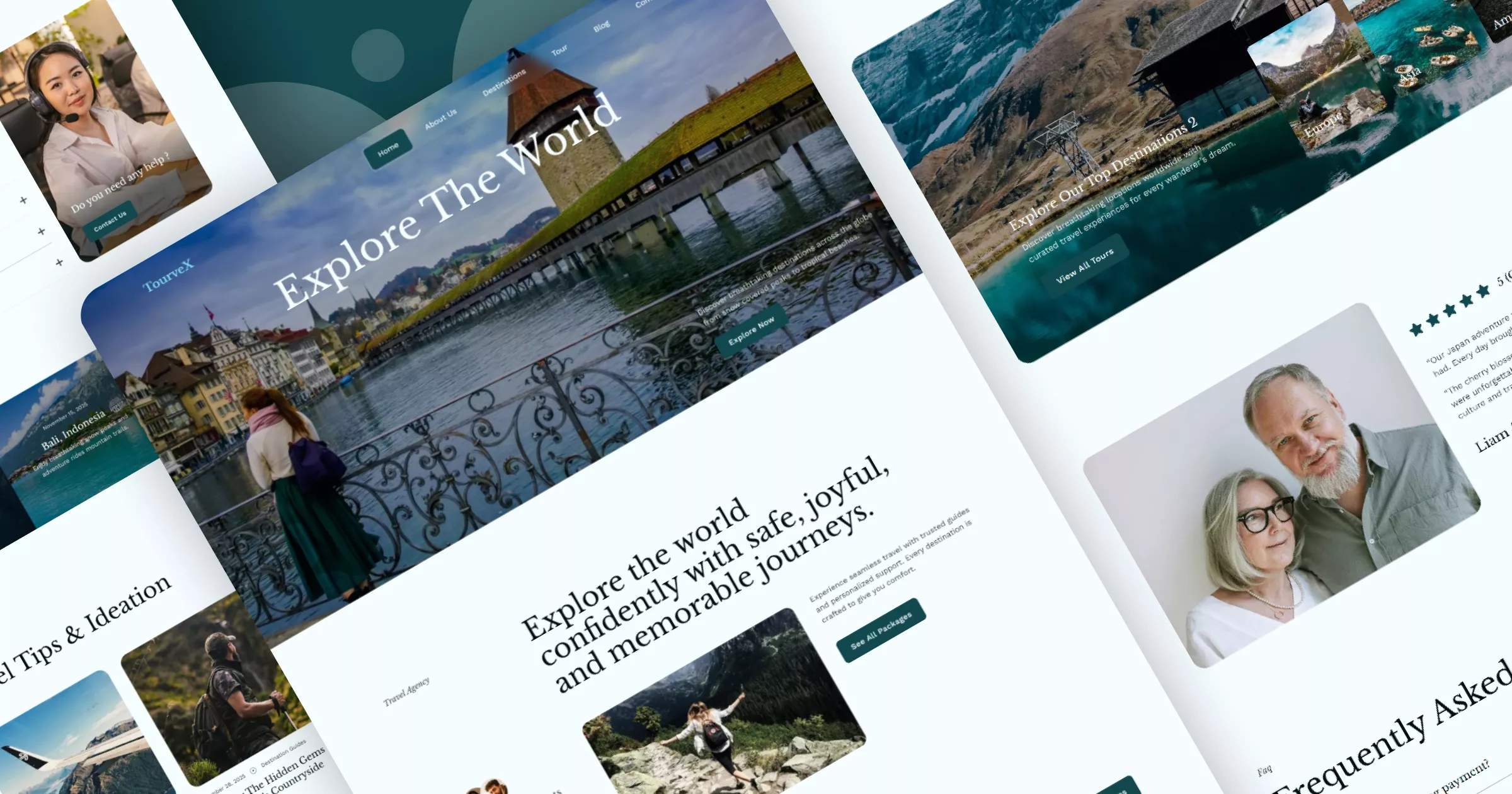 TourveX – Travel Agency Website Template Banner