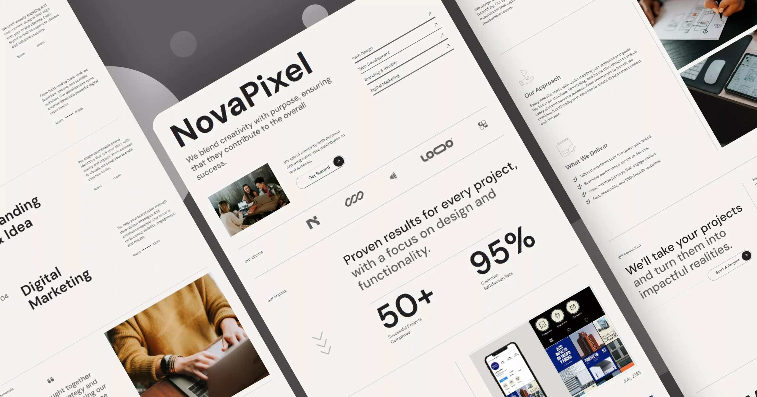 NovaPixel - Creative Agency Website Template Banner