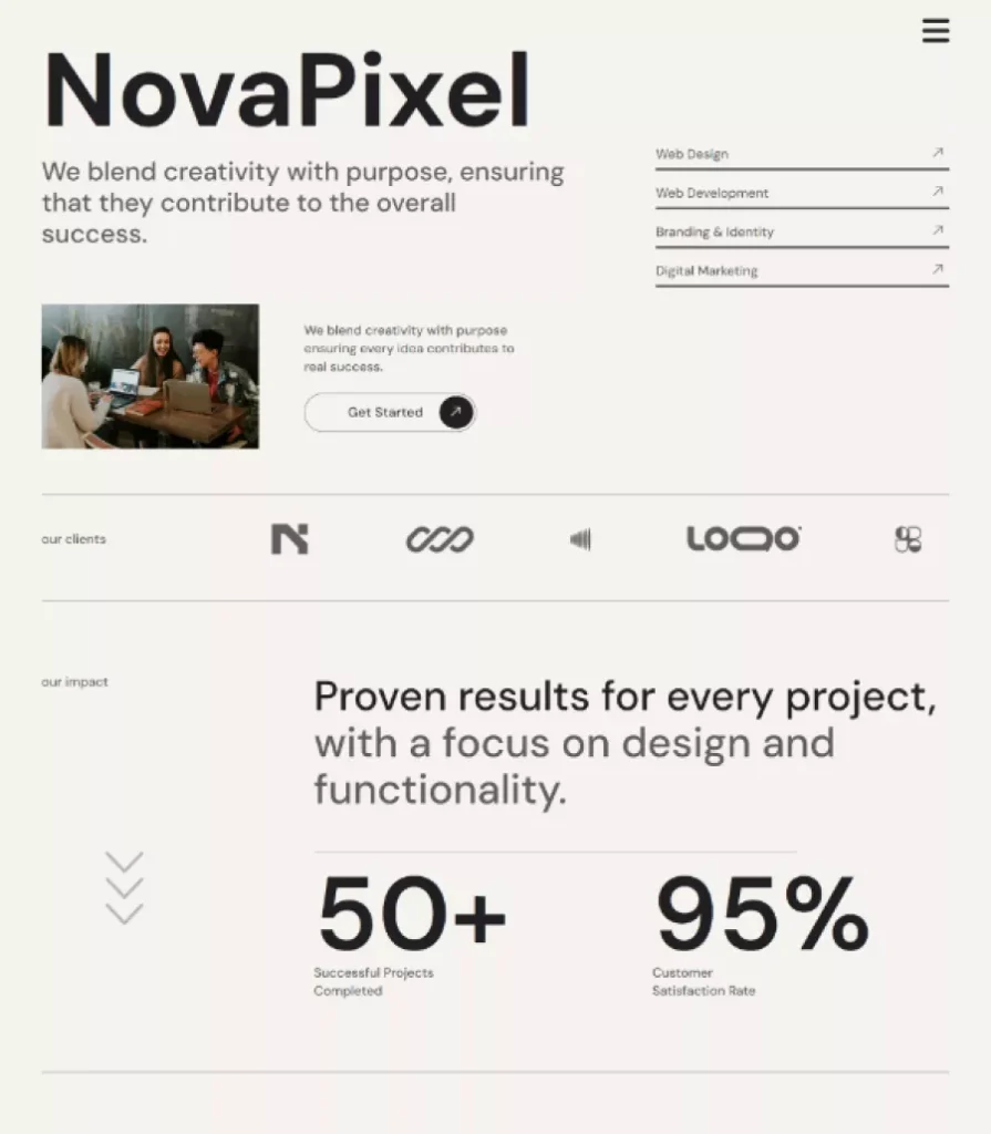 NovaPixel - Creative Agency Website Template Thumbnail