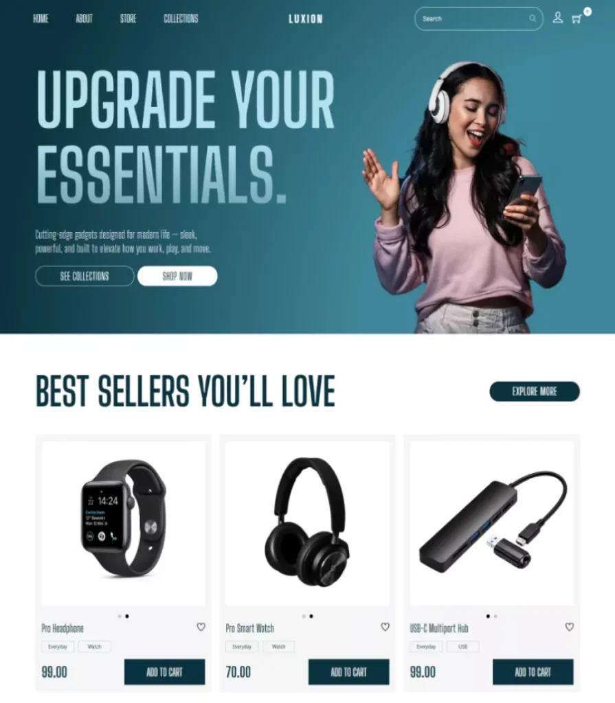 Luxion - Dropshipping Website Template Thumbnail