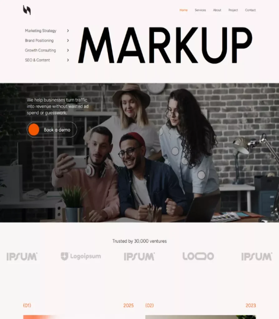 MARKUP - Marketing Consultant Website Template Thumbnail