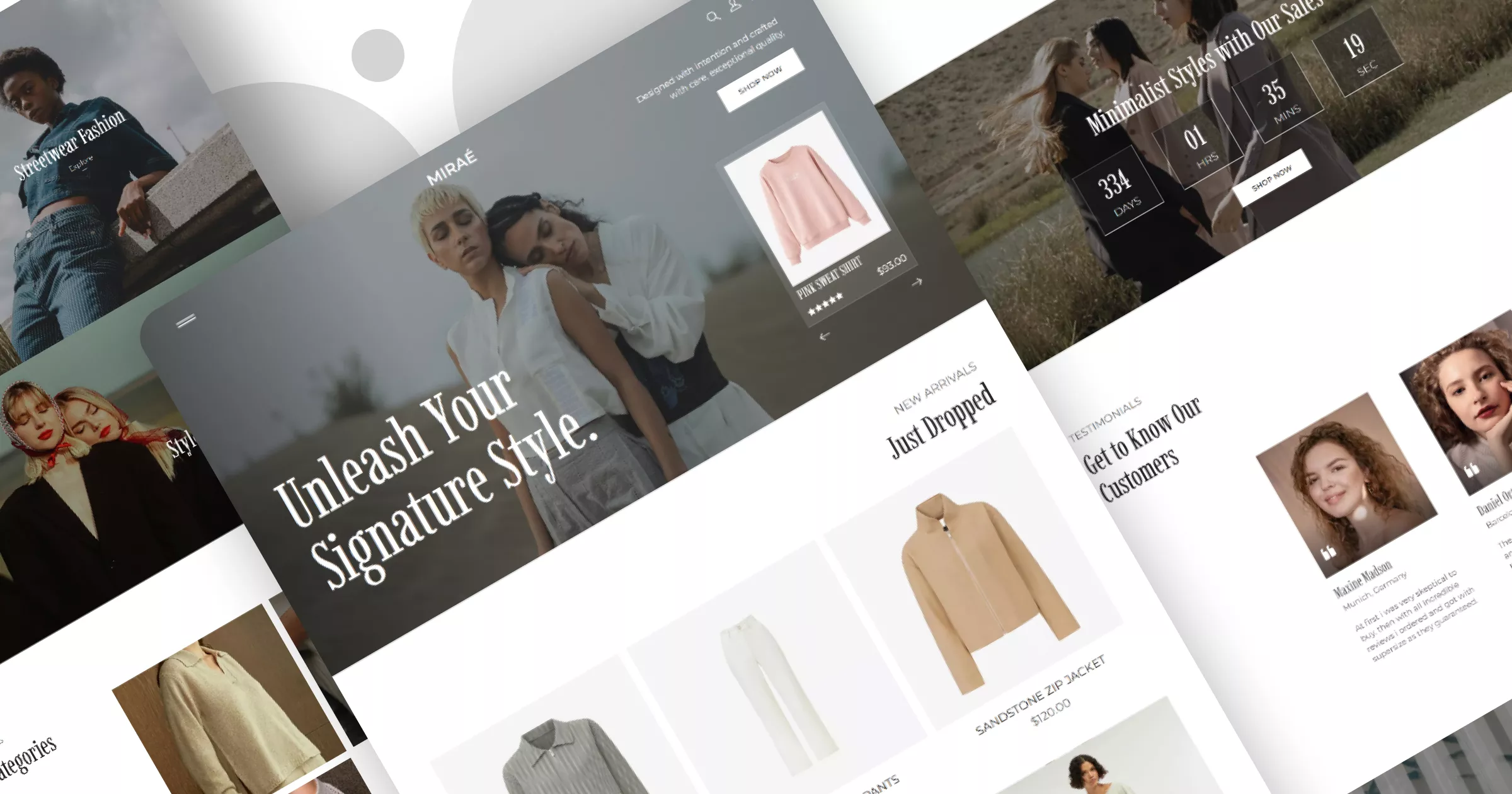 Mirae - Fashion & Clothing Store Website Template Banner