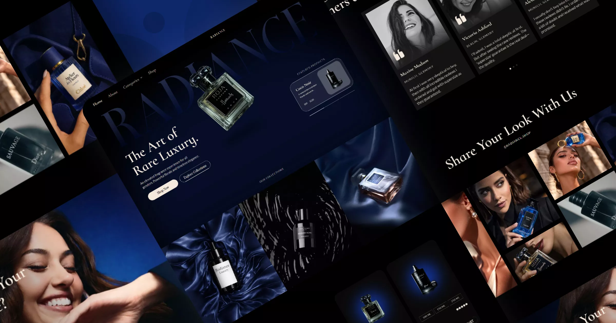 Radiance: Perfume Shop Website Template Banner