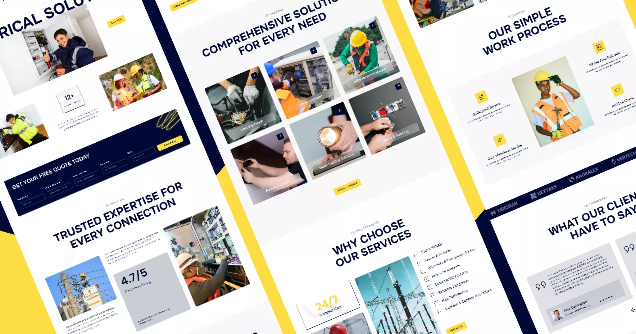 Electrix | Electrician Website Template Banner